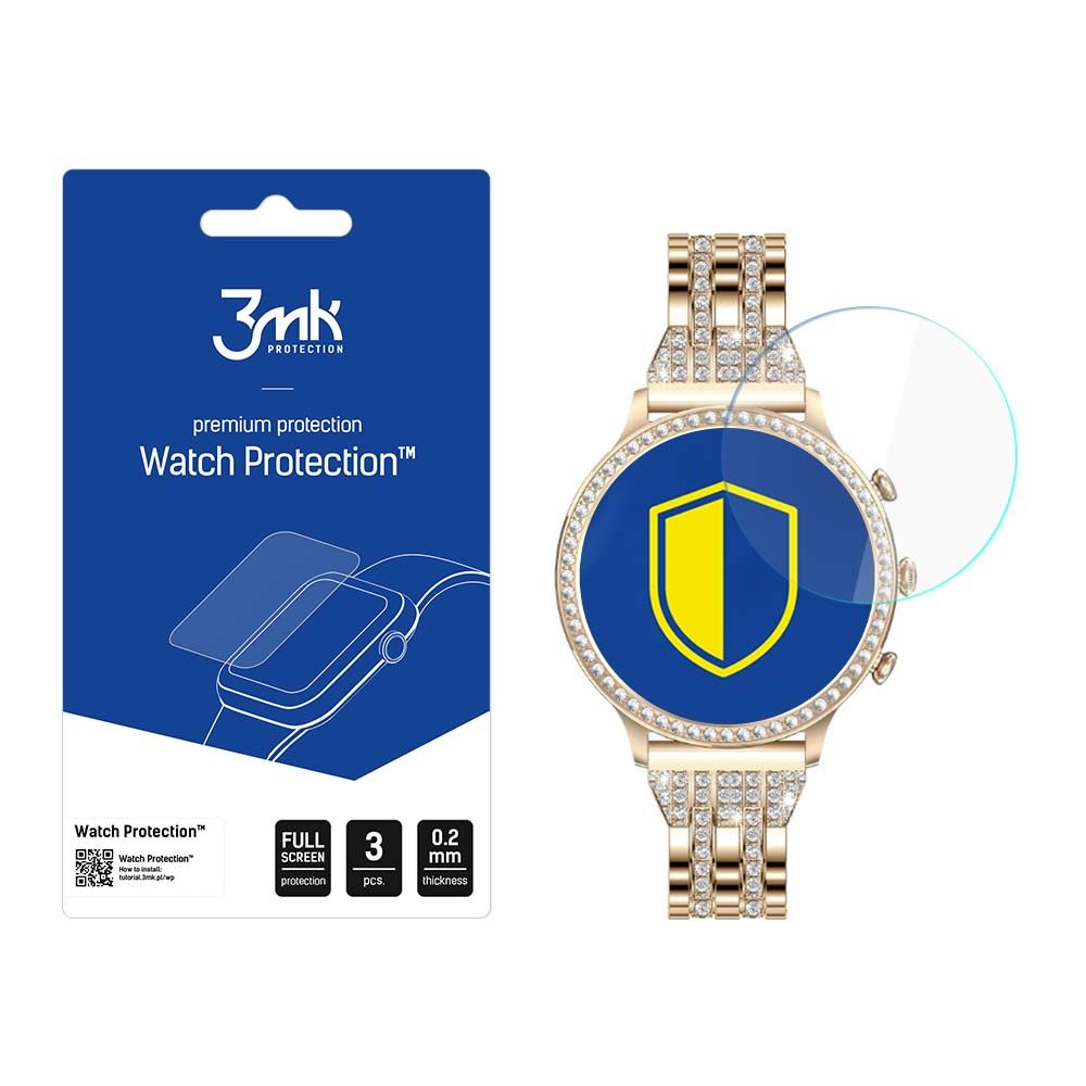 3mk Óra kijelző védőfólia FlexibleGlass hibrid üvegfólia 7H Manta Diamond Lusso Gold SWD01GD