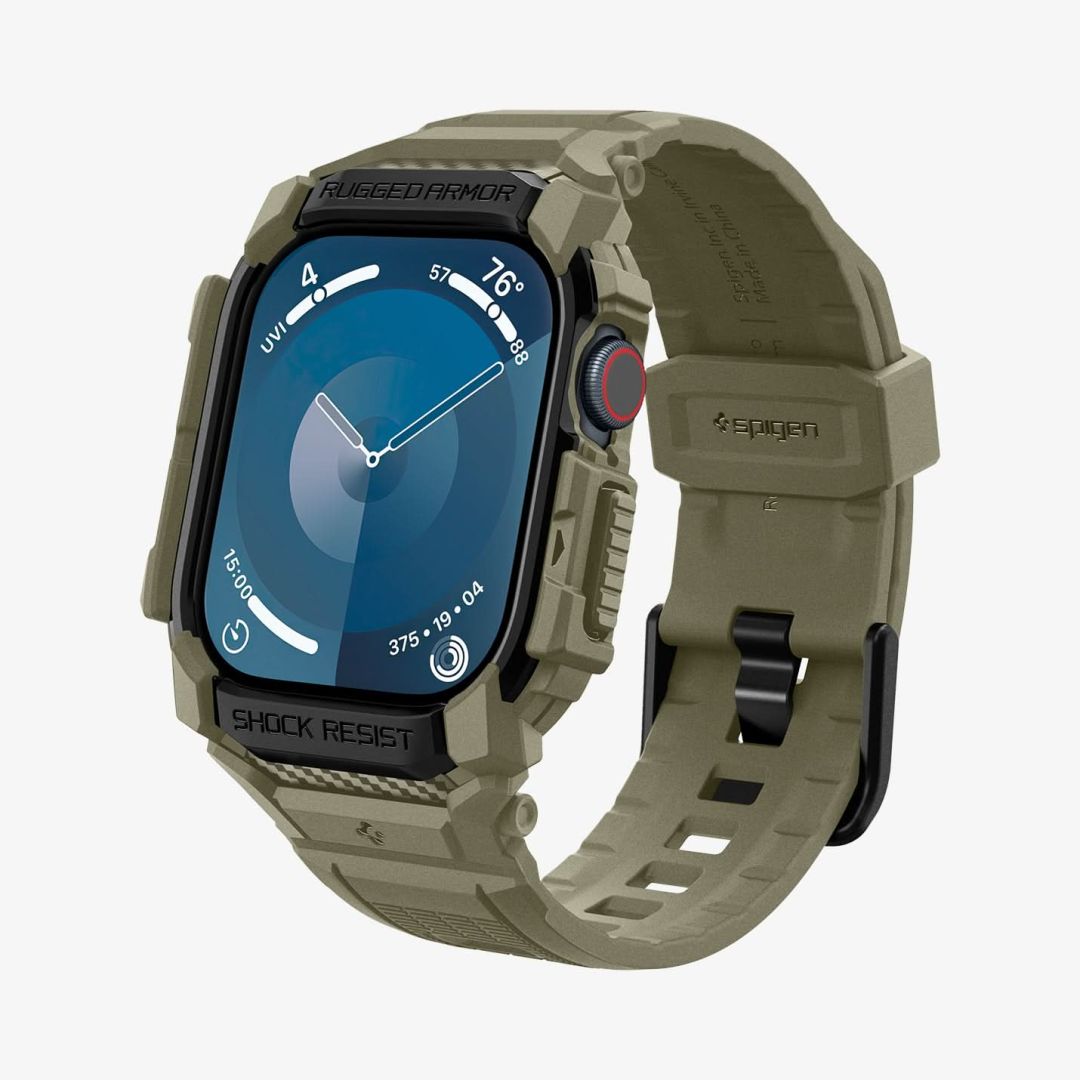 Spigen Rugged Armor Pro Apple Watch 10 46mm Vintage Khaki