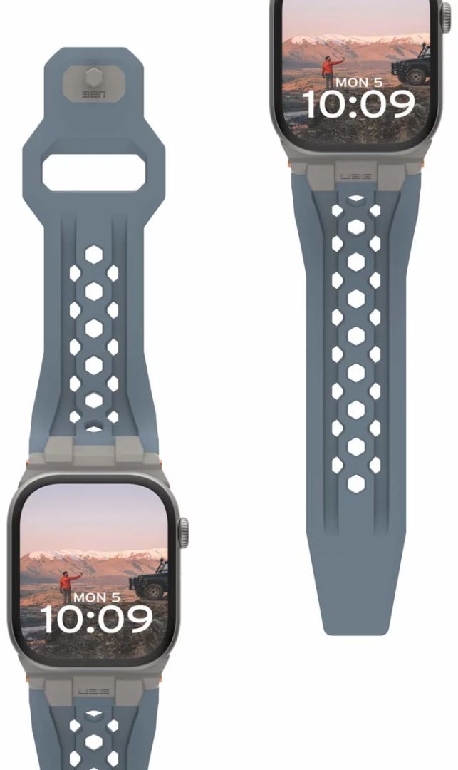 UAG Monarch Strap Apple Watch 49mm/45mm/44mm/42mm Cloud blue/Titanium