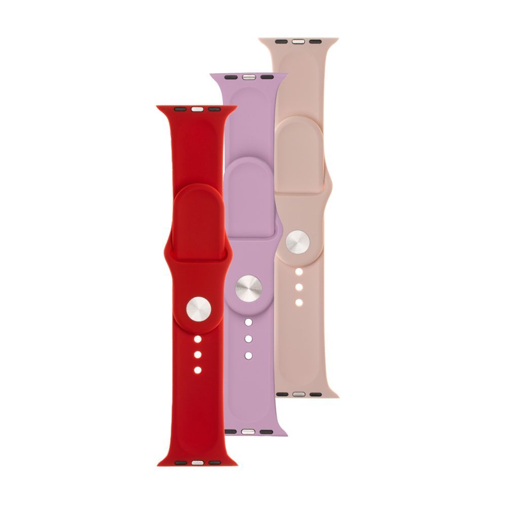 FIXED 3x szilikon óraszíj Apple Watch 42/44/45/46/49mm különböző színekben