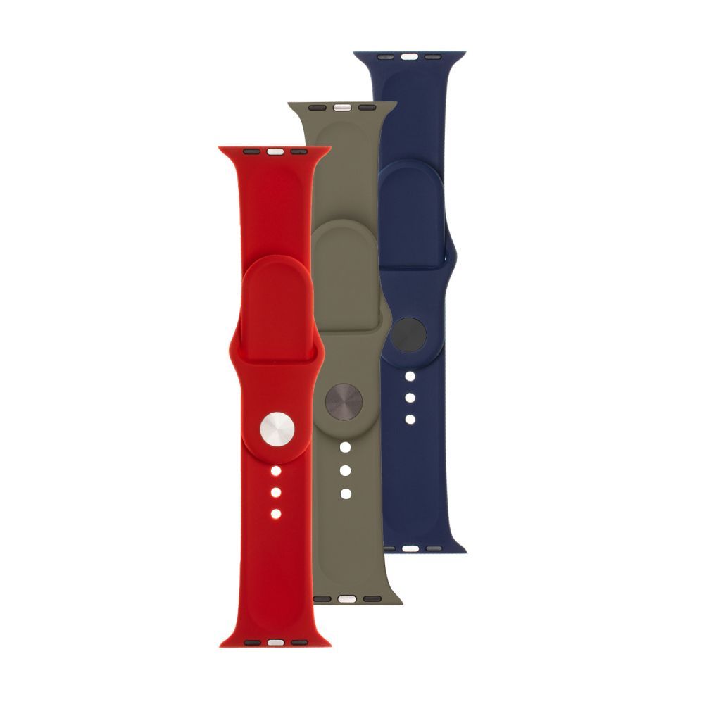 FIXED 3x szilikon óraszíj Apple Watch 42/44/45/46/49mm különböző színekben