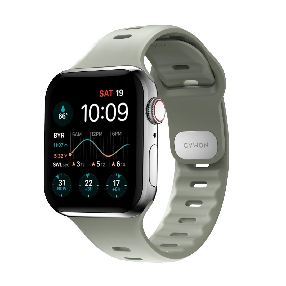 Nomad Sport Slim Strap M/L for Apple Watch Ultra (49mm) 8/7 (45mm)/6/SE/5/4 (44mm)/3/2/1 (42mm) Sage