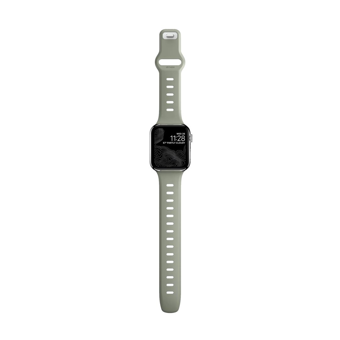 Nomad Sport Slim Strap M/L for Apple Watch Ultra (49mm) 8/7 (45mm)/6/SE/5/4 (44mm)/3/2/1 (42mm) Sage