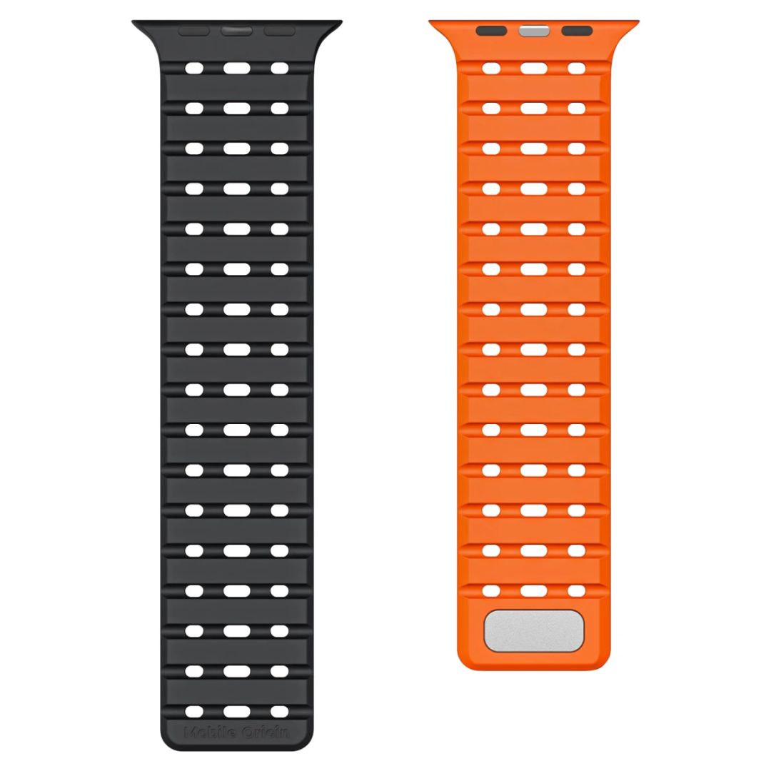 Mobile Origin Magnetic Strap for AW 44/45/46/49mm Black/Orange