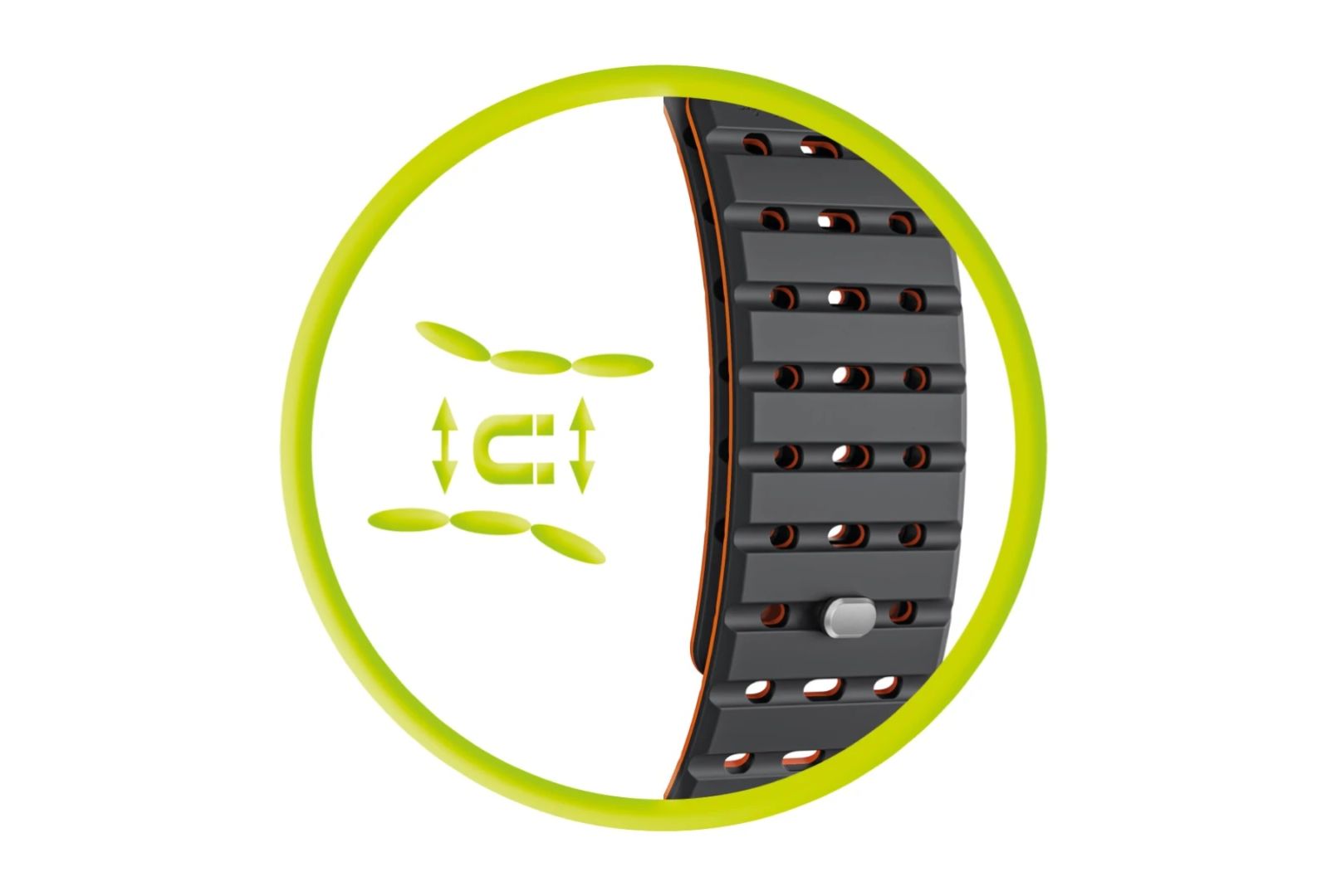 Mobile Origin Magnetic Strap for AW 44/45/46/49mm Black/Orange