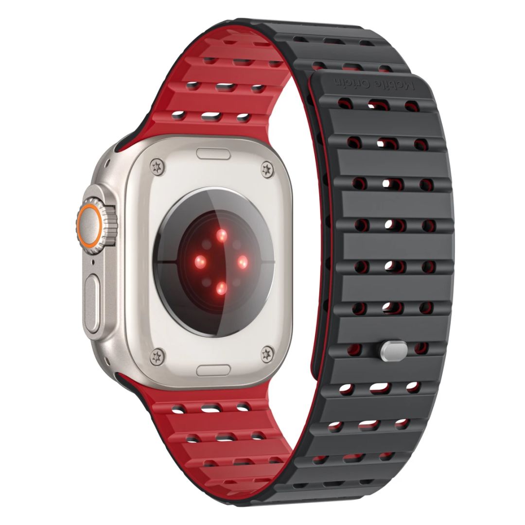 Mobile Origin Magnetic Strap for AW 44/45/46/49mm Black/Red
