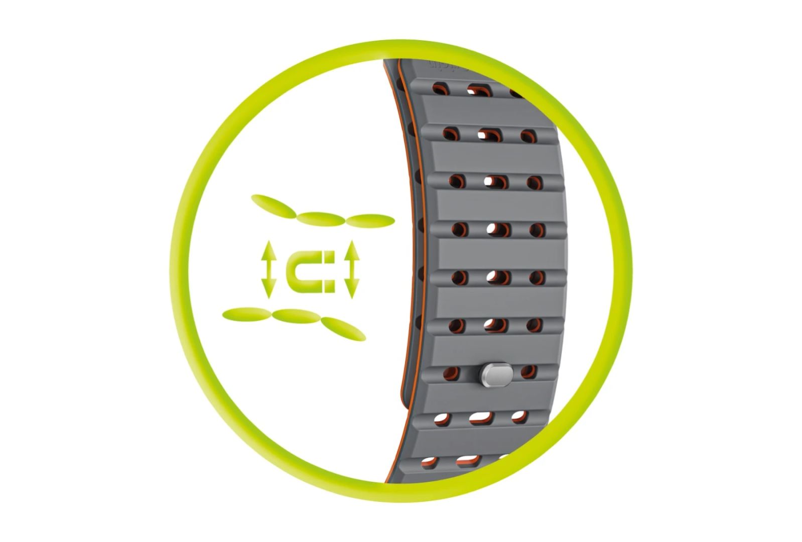 Mobile Origin Magnetic Strap for AW 44/45/46/49mm Grey/Orange
