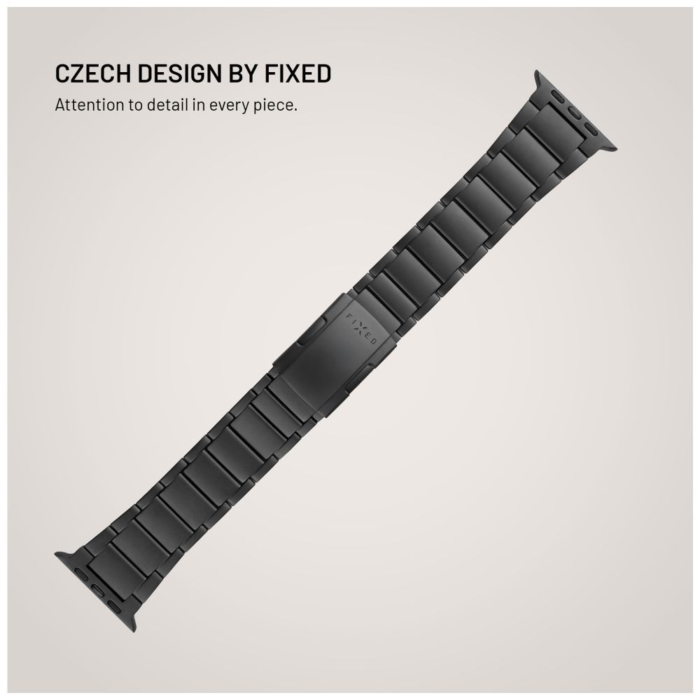 FIXED Titán óraszíj Apple Watch 44/45/46/49mm okosórához, fekete