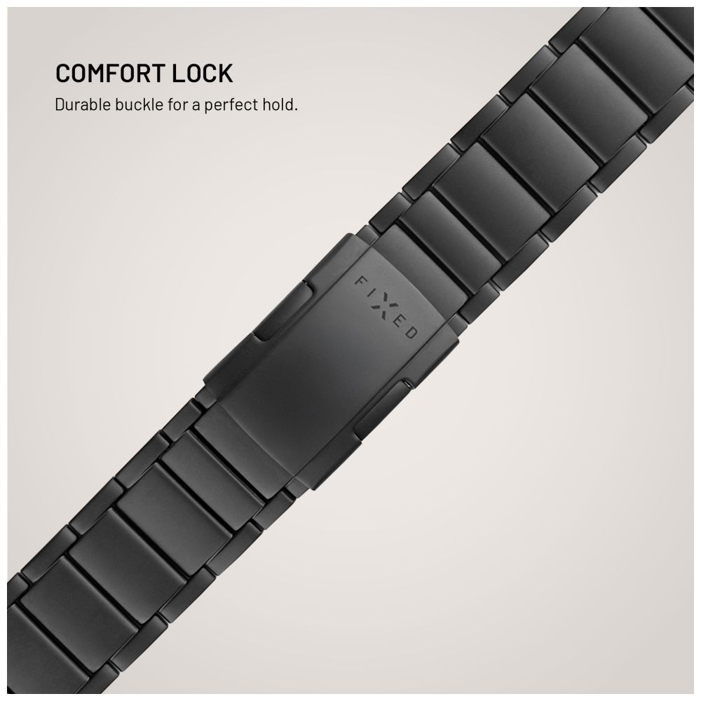 FIXED Titán óraszíj Apple Watch 44/45/46/49mm okosórához, fekete