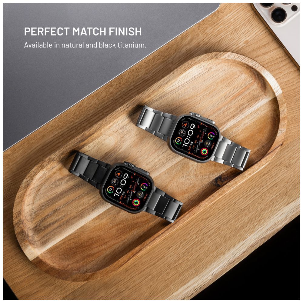 FIXED Titán óraszíj Apple Watch 44/45/46/49mm okosórához, fekete