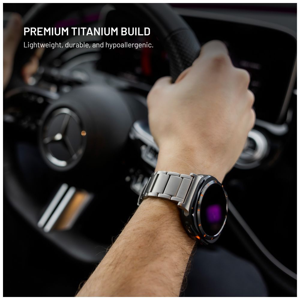 FIXED Titán óraszíj Garmin QuickFit 26mm okosórához, natural titanium