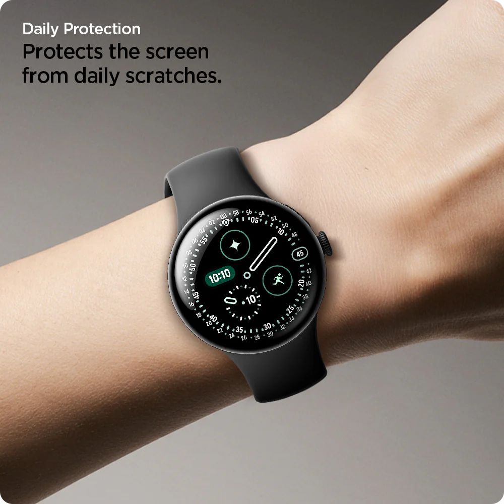 Spigen EliteShield EZ Fit Screen Protector for Google Pixel Watch 4/3 (41mm) 2 pack