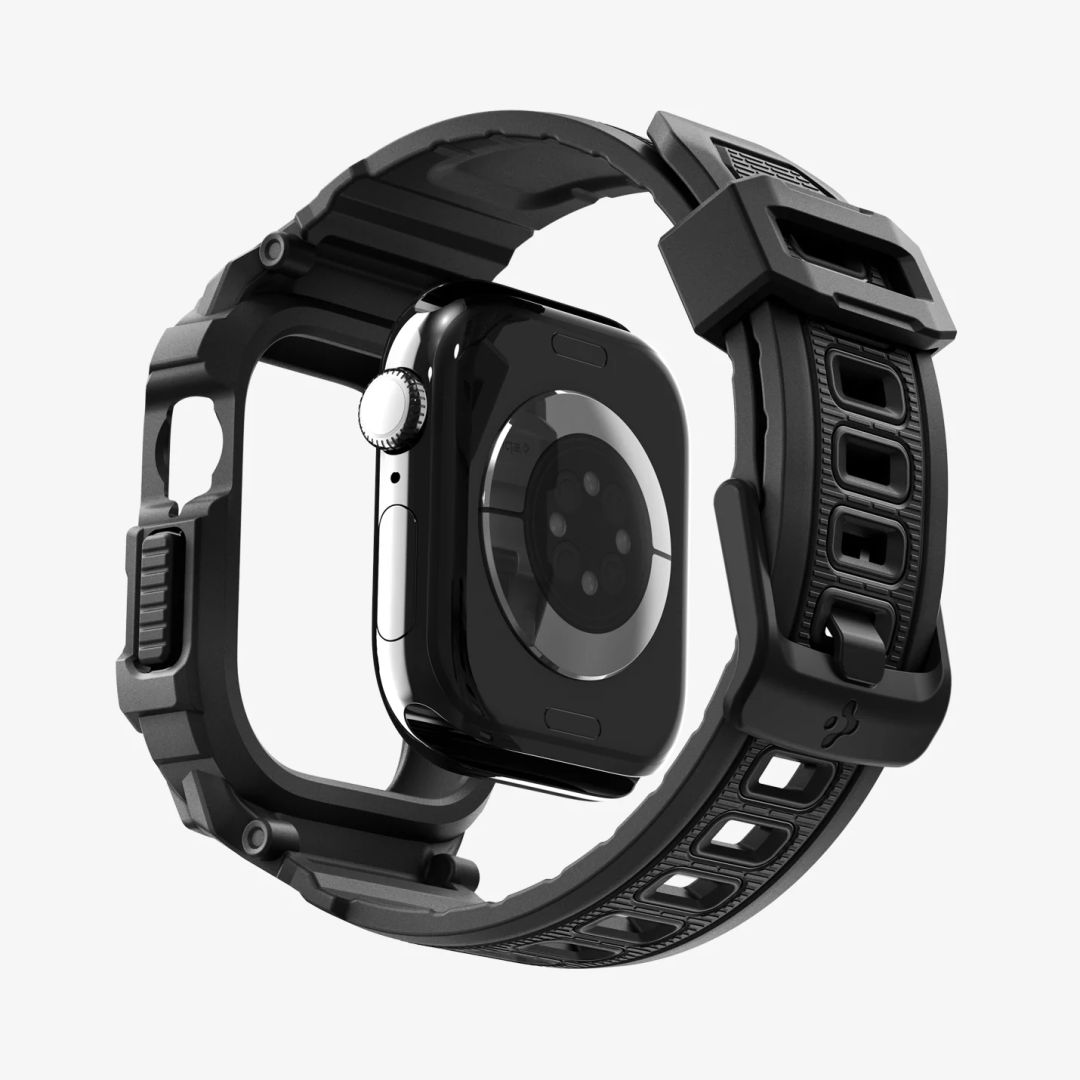 Spigen Rugged Armor Pro 2 case for Apple Watch 11 46mm Matte Black
