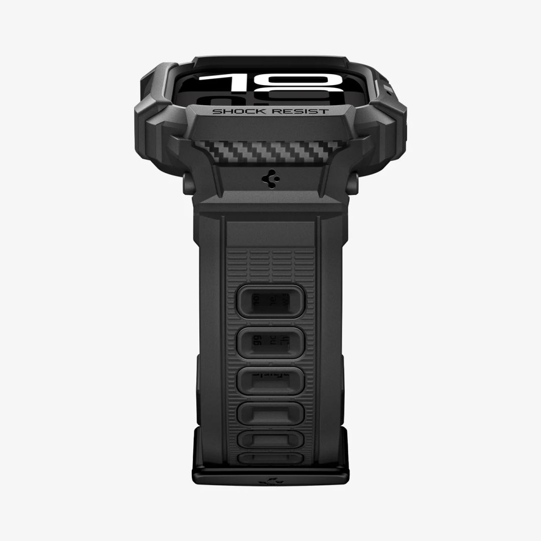 Spigen Rugged Armor Pro 2 case for Apple Watch 11 46mm Matte Black