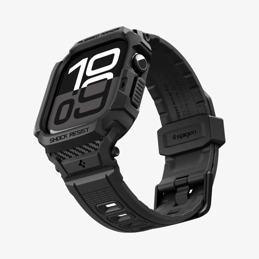 Spigen Rugged Armor Pro 2 case for Apple Watch 11 46mm Matte Black