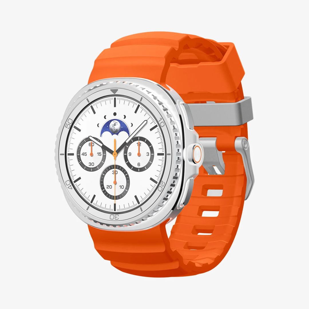 Spigen Silicone Band for Samsung Galaxy Watch 8 46mm/44mm/40mm Orange