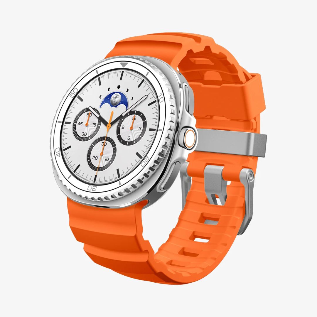 Spigen Silicone Band for Samsung Galaxy Watch 8 46mm/44mm/40mm Orange