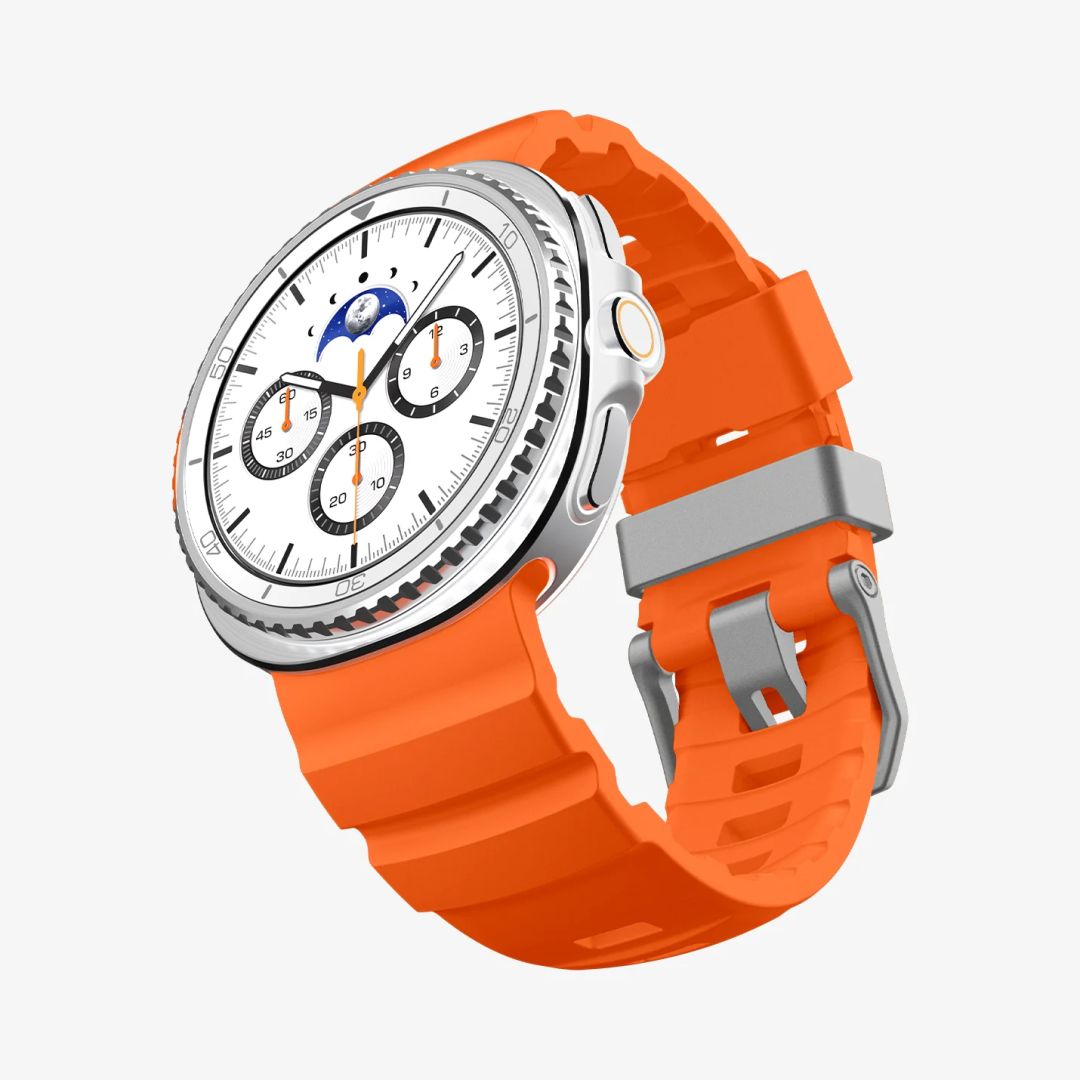 Spigen Silicone Band for Samsung Galaxy Watch 8 46mm/44mm/40mm Orange
