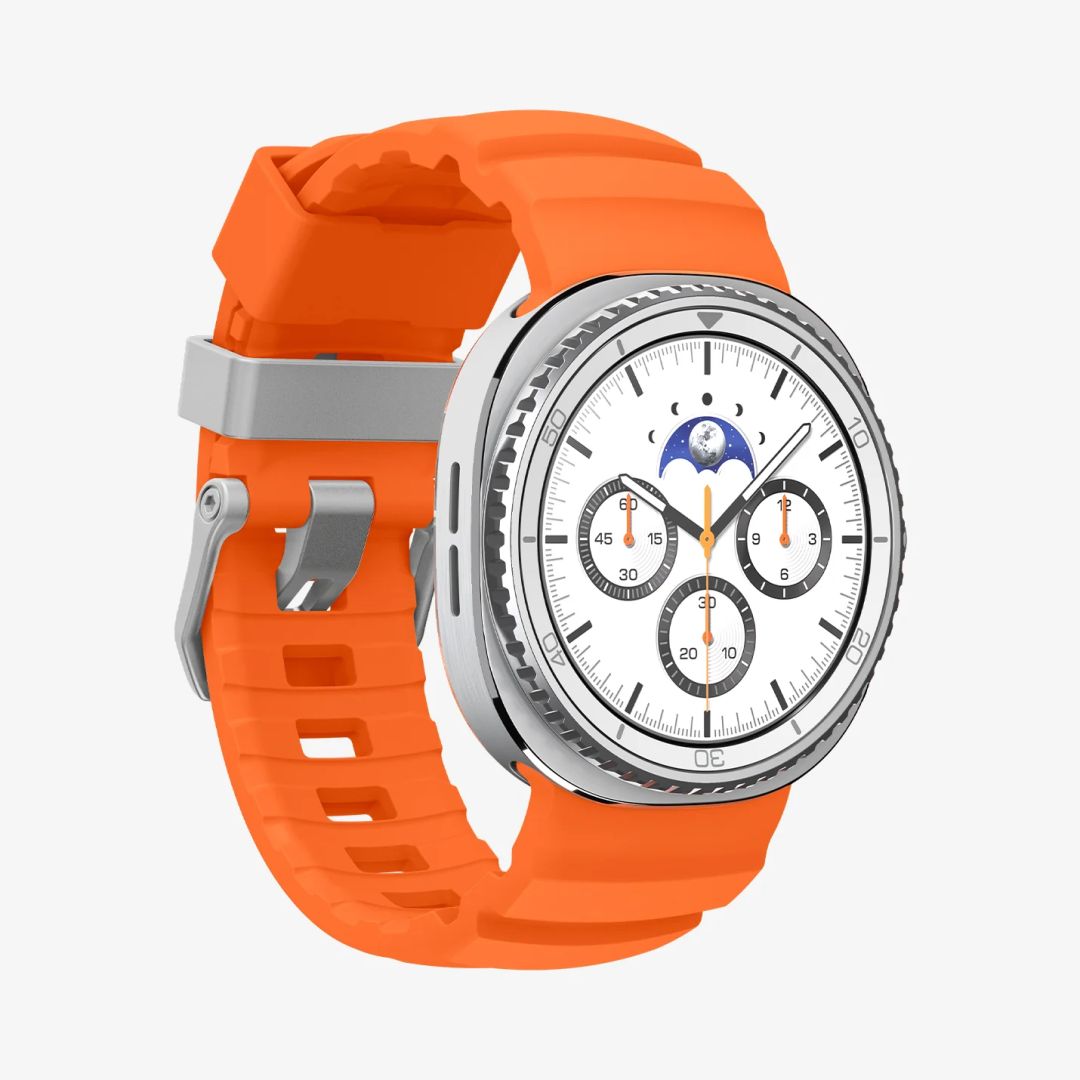 Spigen Silicone Band for Samsung Galaxy Watch 8 46mm/44mm/40mm Orange