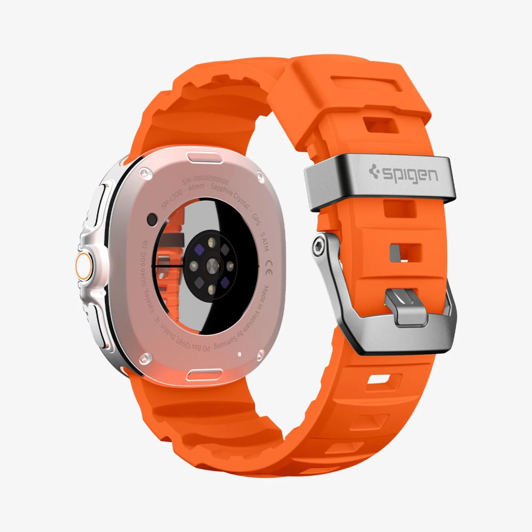 Spigen Silicone Band for Samsung Galaxy Watch 8 46mm/44mm/40mm Orange