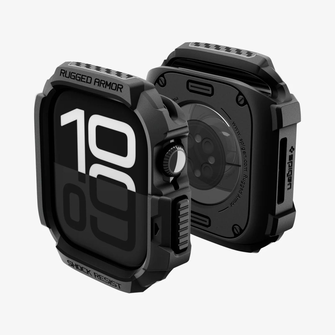 Spigen Rugged Armor 2 case for Apple Watch 11 42mm Matte Black