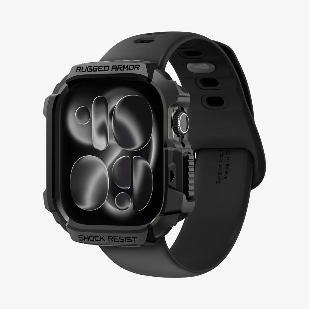 Spigen Rugged Armor 2 case for Apple Watch 11 42mm Matte Black