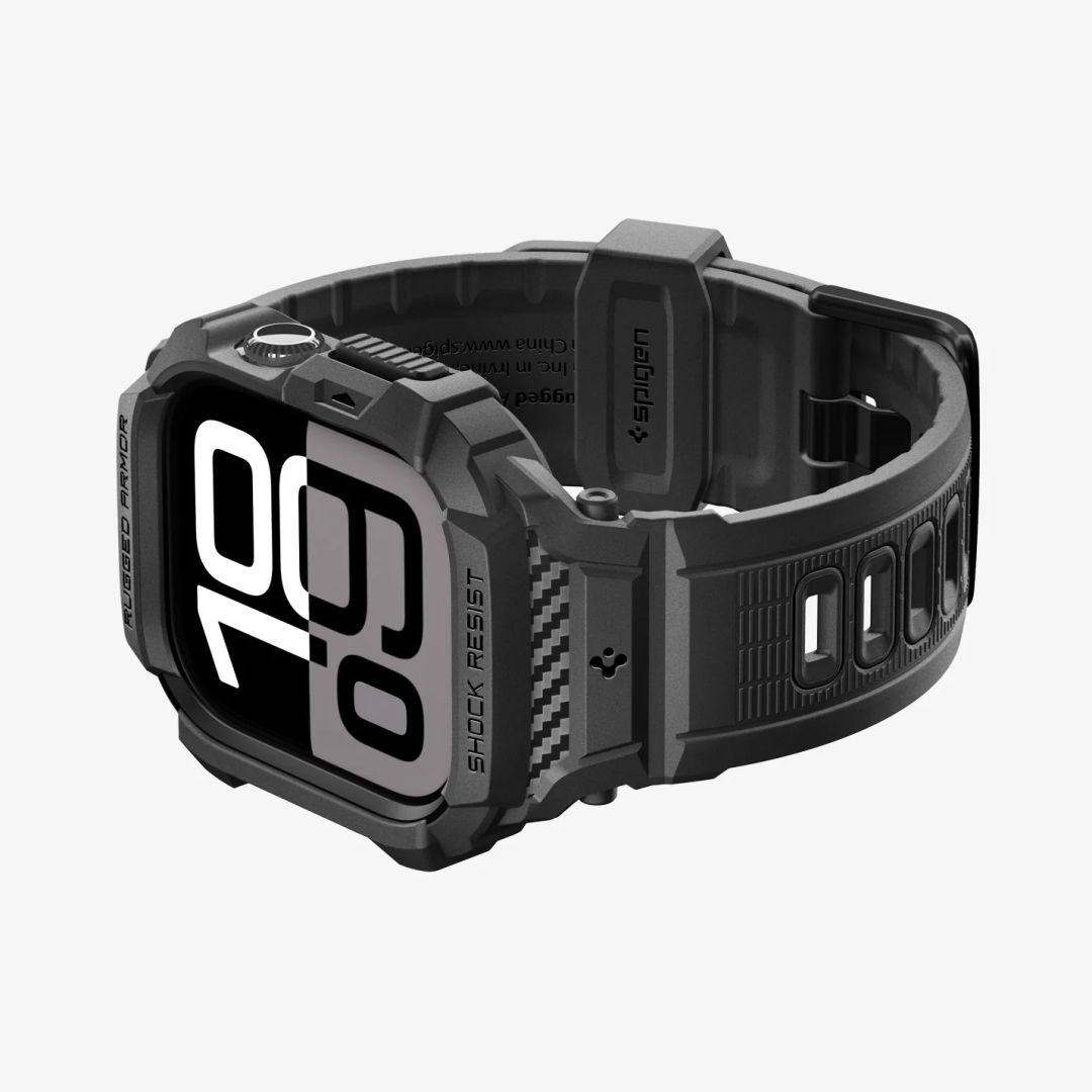 Spigen Rugged Armor Pro 2 Band for Apple Watch 11 42mm Matte Black