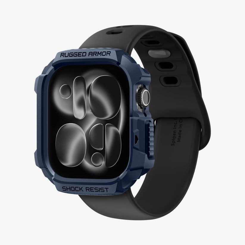 Spigen Rugged Armor 2 case for Apple Watch 11 42mm Navy Blue