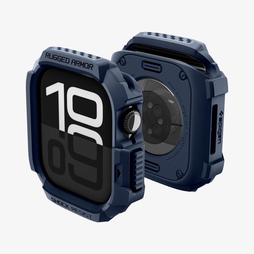 Spigen Rugged Armor 2 case for Apple Watch 11 42mm Navy Blue
