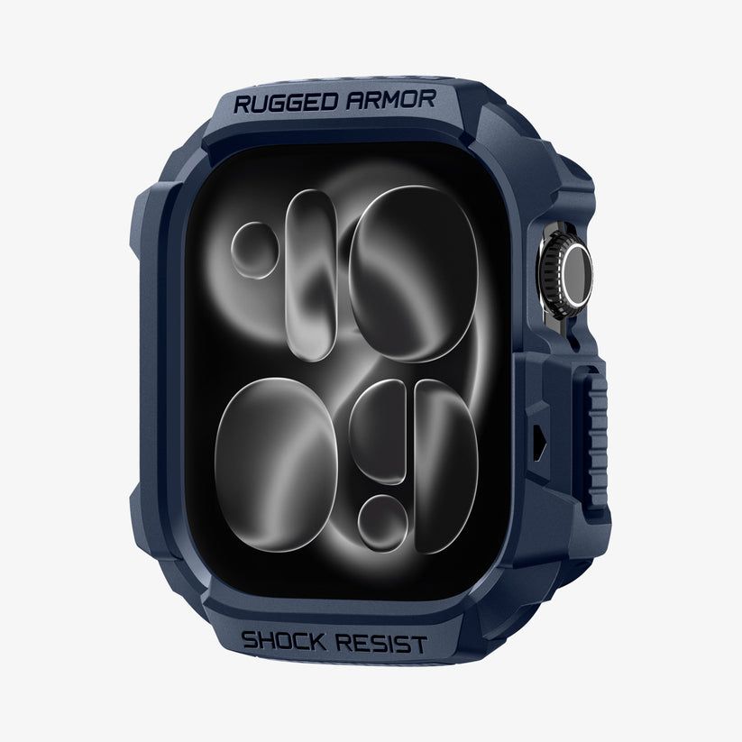 Spigen Rugged Armor 2 case for Apple Watch 11 42mm Navy Blue