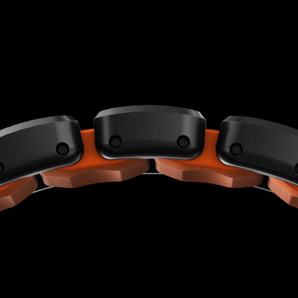 Nomad Stratos Band FKM for AW 45/46/49mm Titanium Ultra Orange Black