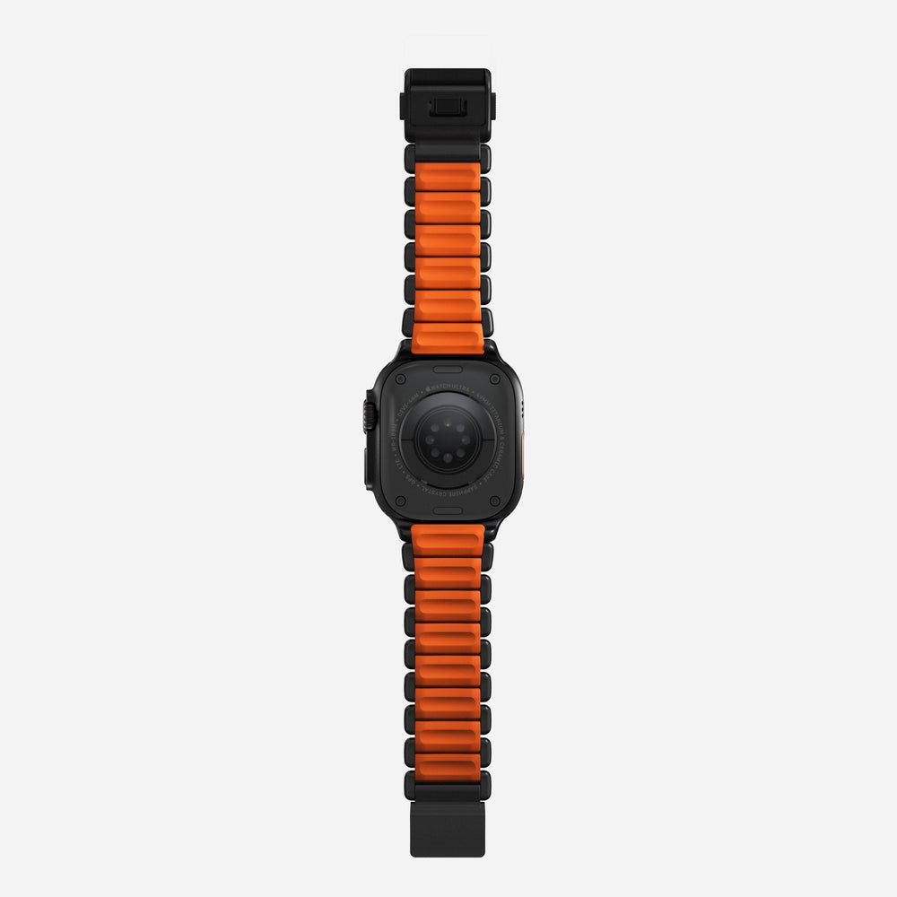 Nomad Stratos Band FKM for AW 45/46/49mm Titanium Ultra Orange Black
