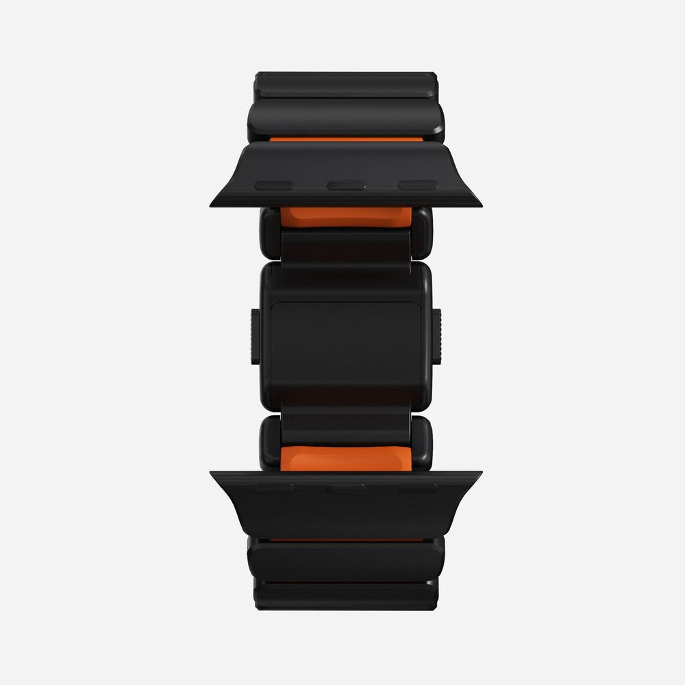 Nomad Stratos Band FKM for AW 45/46/49mm Titanium Ultra Orange Black