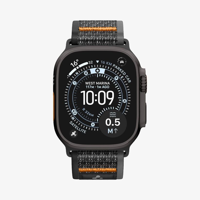 Spigen Athlex Air 2 Active Band for Apple Watch 49mm/46mm/45mm/44mm Black Orange