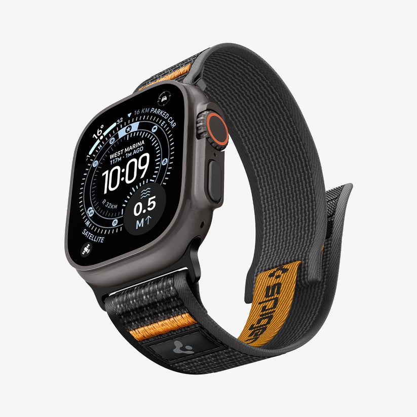 Spigen Athlex Air 2 Active Band for Apple Watch 49mm/46mm/45mm/44mm Black Orange