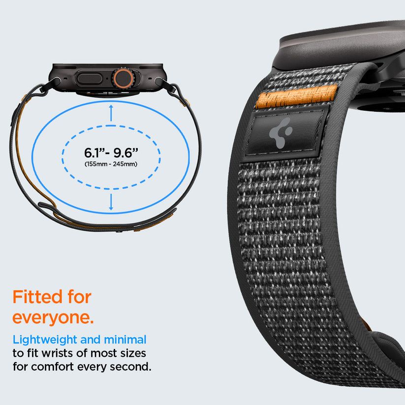 Spigen Athlex Air 2 Active Band for Apple Watch 49mm/46mm/45mm/44mm Black Orange