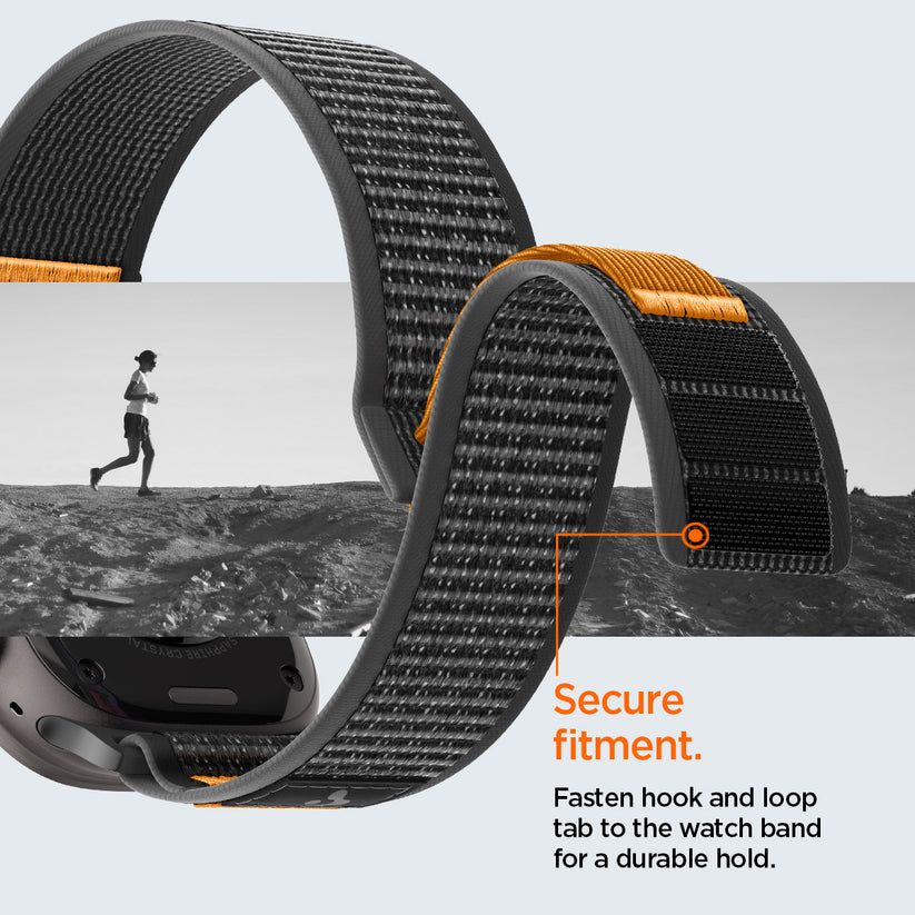 Spigen Athlex Air 2 Active Band for Apple Watch 49mm/46mm/45mm/44mm Black Orange