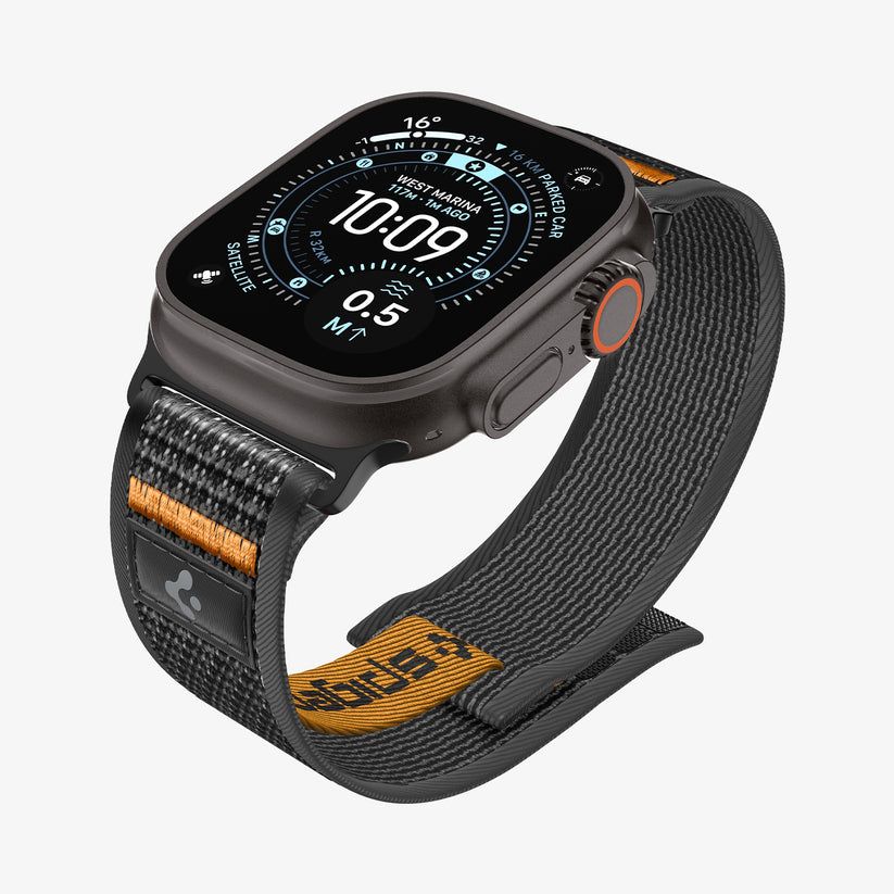 Spigen Athlex Air 2 Active Band for Apple Watch 49mm/46mm/45mm/44mm Black Orange