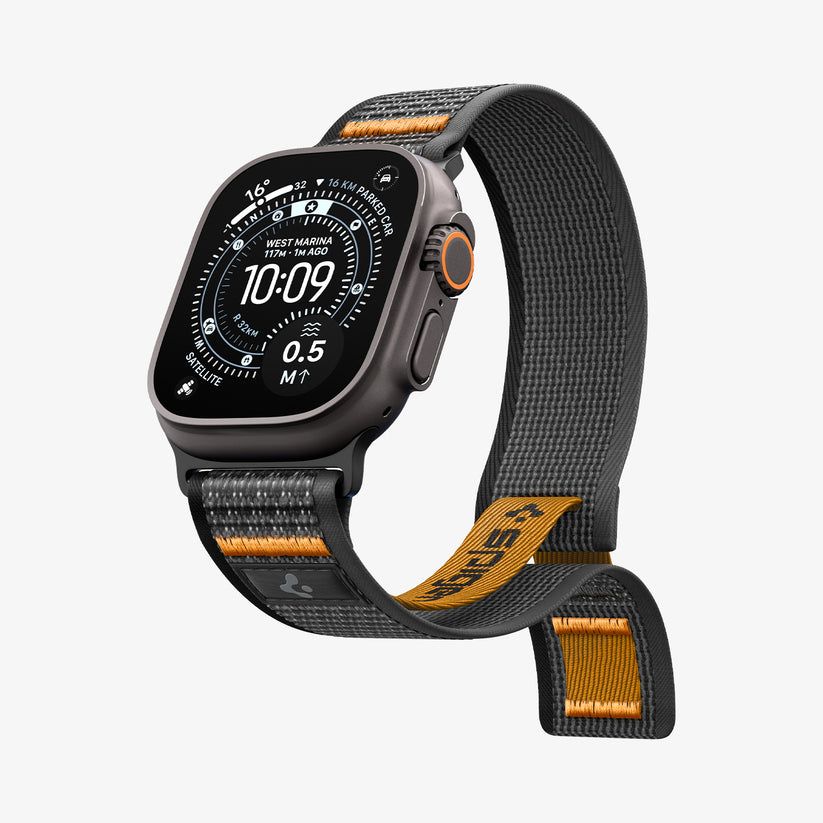 Spigen Athlex Air 2 Active Band for Apple Watch 49mm/46mm/45mm/44mm Black Orange
