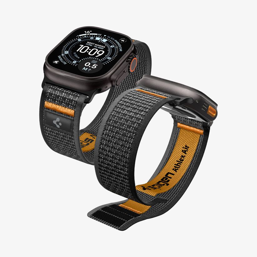 Spigen Athlex Air 2 Active Band for Apple Watch 49mm/46mm/45mm/44mm Black Orange