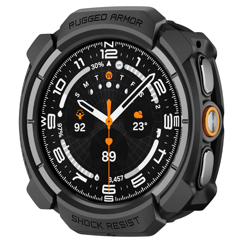 Spigen Rugged Armor case for Samsung Galaxy Watch Ultra 2 47mm Black
