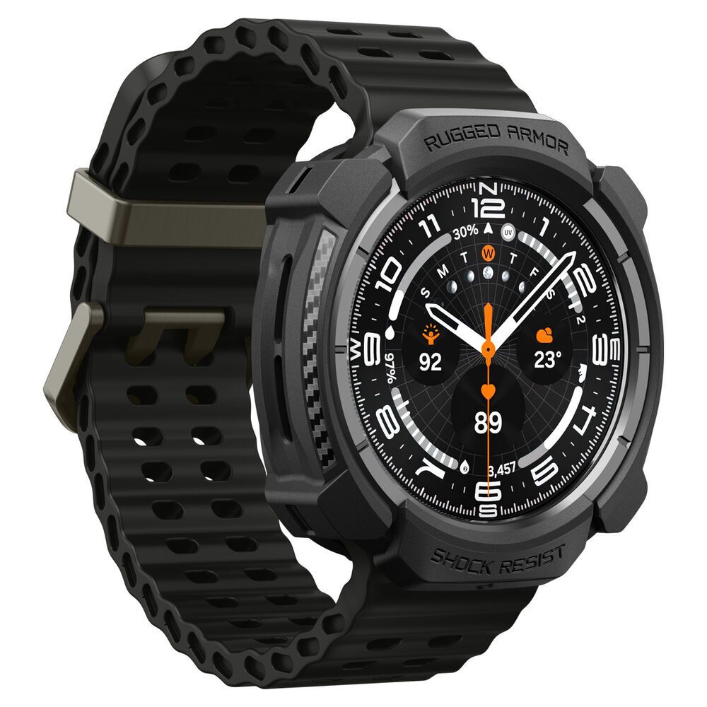 Spigen Rugged Armor case for Samsung Galaxy Watch Ultra 2 47mm Black