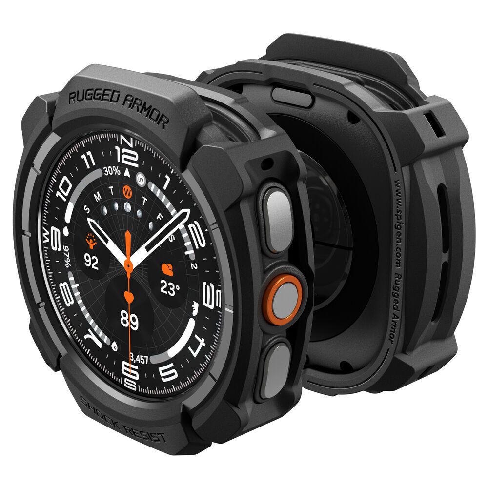 Spigen Rugged Armor case for Samsung Galaxy Watch Ultra 2 47mm Black