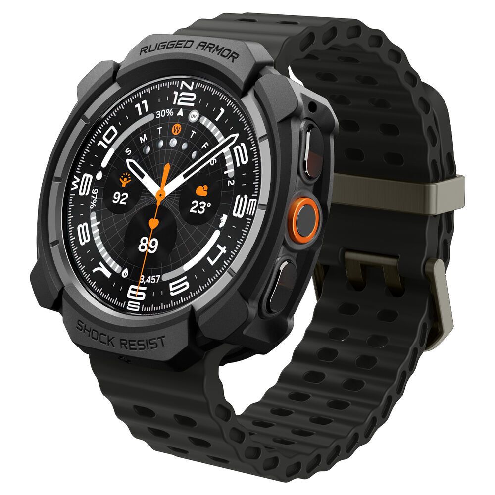 Spigen Rugged Armor case for Samsung Galaxy Watch Ultra 2 47mm Black