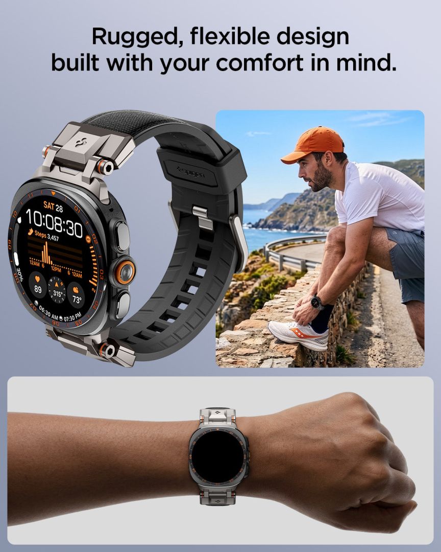 Spigen DuraPro Armor Band for Samsung Galaxy Watch Ultra 2/1 47mm Black