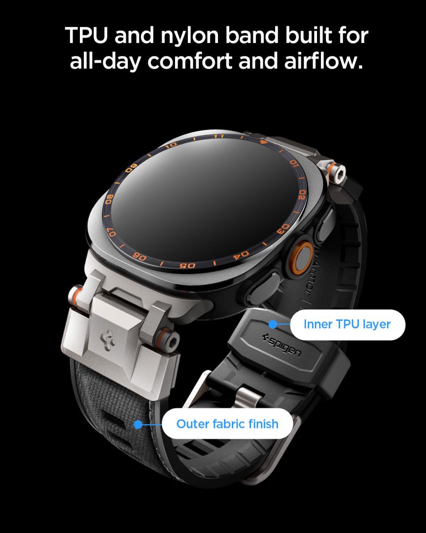 Spigen DuraPro Armor Band for Samsung Galaxy Watch Ultra 2/1 47mm Black