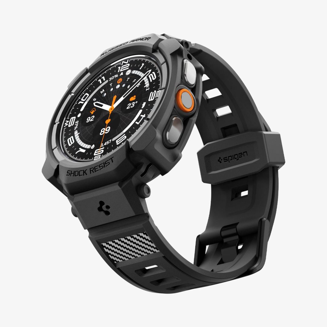 Spigen Rugged Armor Pro Band for Samsung Galaxy Watch Ultra 2 47mm Matte Black