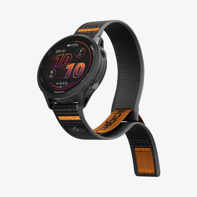 Spigen Athlex Air Active Band for Garmin Quick Release 22mm Black/Orange