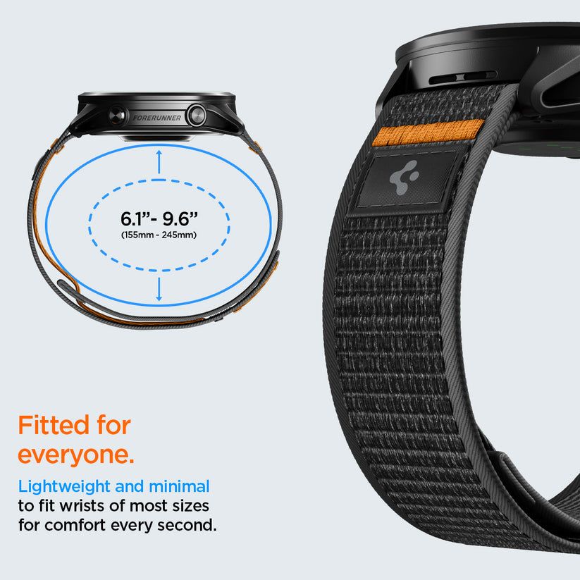 Spigen Athlex Air Active Band for Garmin Quick Release 22mm Black/Orange