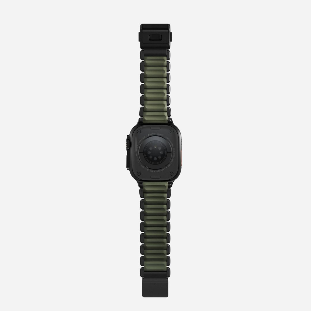 Nomad Stratos Band for Apple Watch 45/46/49mm Black Titanium/Forest Green